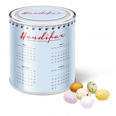Image of Calendar Tin Speckled Chocolate Eggs