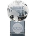 Image of Promotional 6cm Optical Crystal Globe on Clear Base