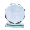 Image of Promotional Jade Glass Facetted Octagon Award
